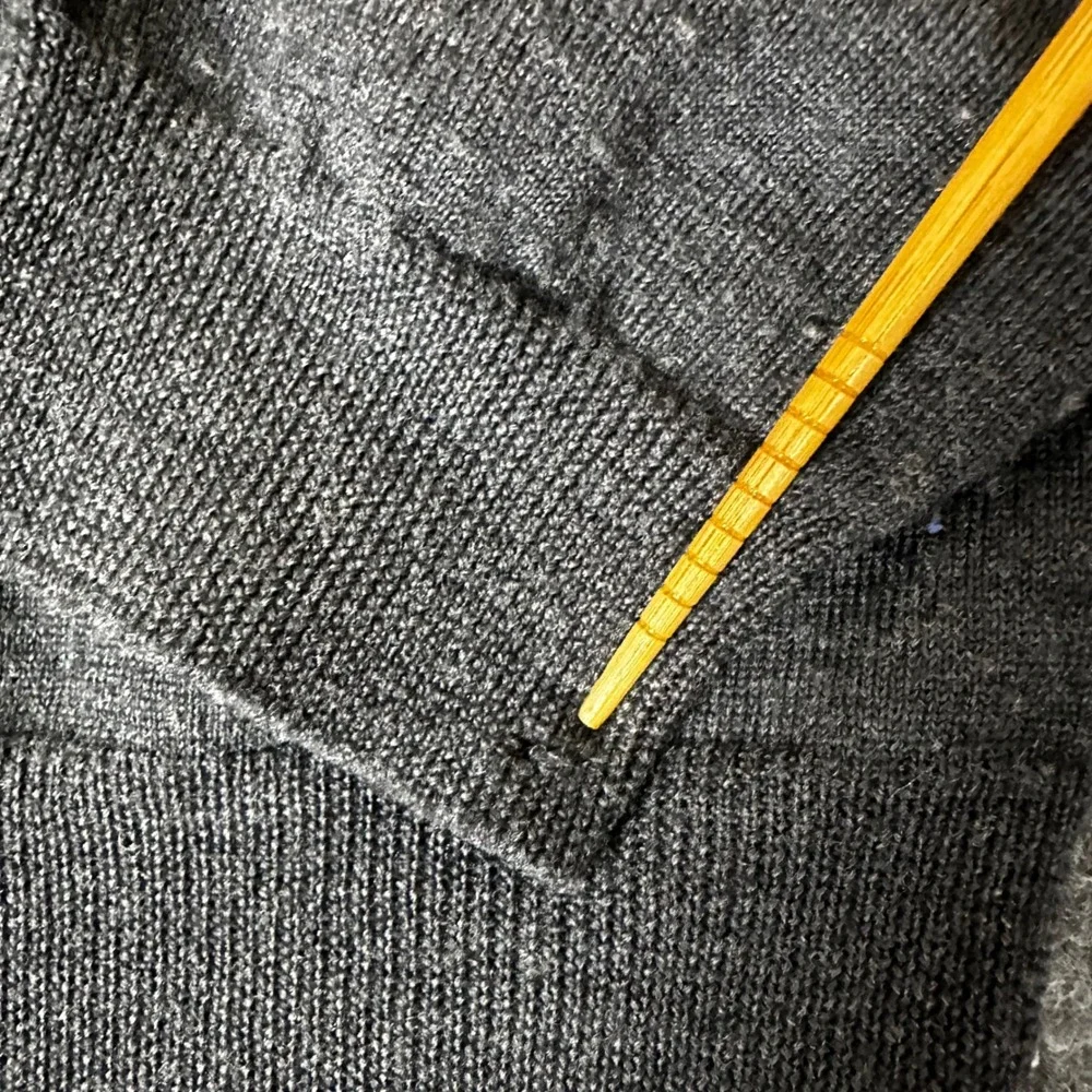 J.Crew Merino Wool Sweater V-Neck Pullover Soft‎ Knit Gray XL